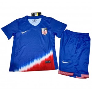 Fotbalové Dres Spojené Státy Dětské Venkovní Oblečení Copa America 2024 Krátký Rukáv (+ trenýrky)